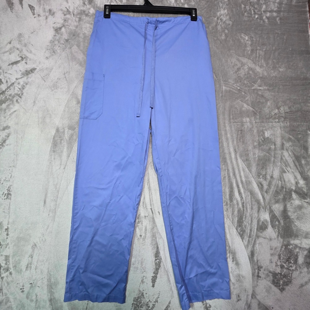 WonderWink WorkFlex Unisex Scrub Pants Medium Ceil Blue WW3150 Drawstring Cargo